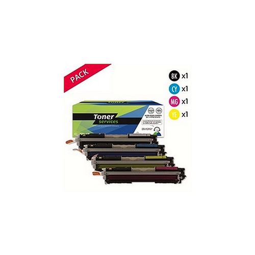 Compatible HP 126A et Canon 329 Pack 4 toners Noir cyan magenta jaune