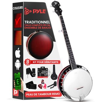 Banjo Kit - Pyle - 5 cordes - Rouge Dégradé - 1