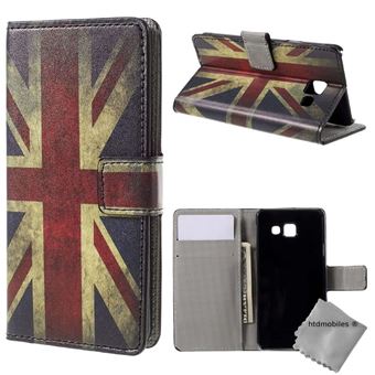 Housse etui coque portefeuille PU cuir pour Samsung Galaxy A3 (2016) + verre trempe - UK - htdmobiles - 1