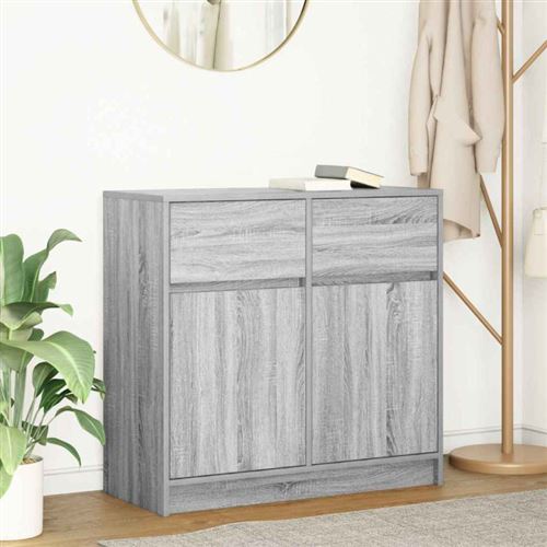 VIDAXL - Buffet - Sonoma - Gris - 80x34x76 cm - Image 2