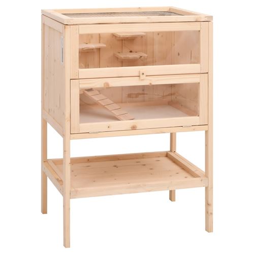 vidaXL Hamsterkäfig 55 x 40 x 80 cm Massivholz Tanne