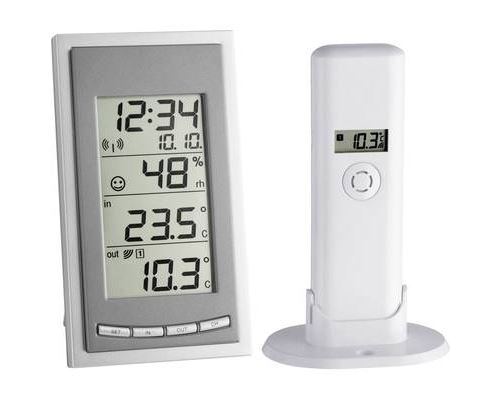 Thermo-hygromètre radiopiloté TFA Diva Go gris