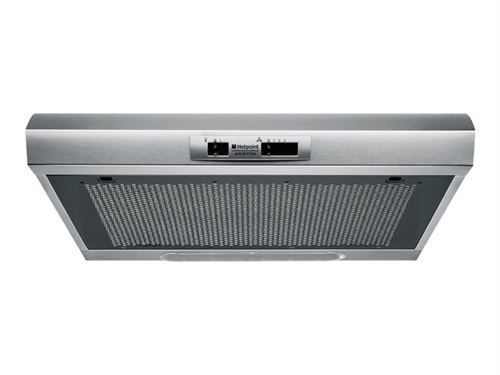 Hotpoint Ariston HSLMO 66F LS X - Hotte - standard - largeur : 59.9 cm - profondeur : 51.3 cm - evacuation & recyclage - inox