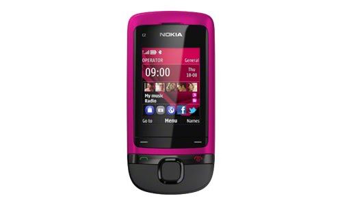 Nokia C2-05 - Téléphone de service - RAM 16 Mo - microSD slot - Écran LCD - 320 x 240 pixels - rear camera 0,3 MP - rose État correct - Microsoft reconditionné disponible sur Fnac