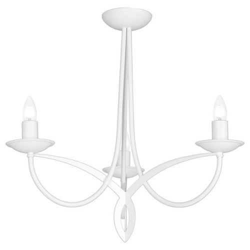 HOMEMANIA Lustre Lilium II - du plafond, du salon, de la salle de séjour - Gris en Métal, 54 x 54 x 52 cm, 3 x E14, Max 40W