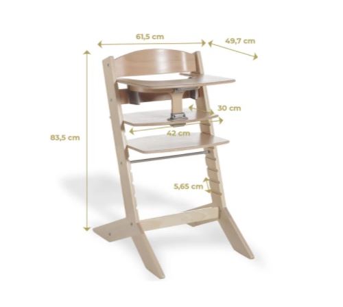 TUVA Chaise haute évolutive en table et chaise Gris - Chaise haute, transat  et balancelle bébé - Puériculture - Enfants, jouets et jeux