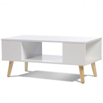 16 Sur Table Basse Effie Scandinave Bois Blanc Achat Prix Fnac