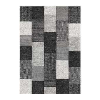 Tapis De Salon Belis 21830 Contemporain 200x290 Cm Gris Blanc Et Noir