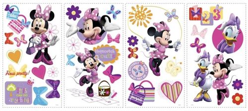 RoomMates stickers muraux Disney Minnie Mouse vinyl 33 pi&egrave;ces 