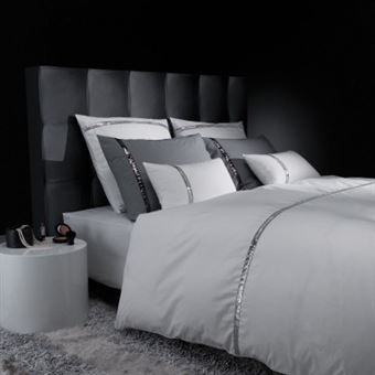 Housse de couette Liou LIZ T. Collection argent coloris Gris souris, Taille 200 x 200 cm - 1