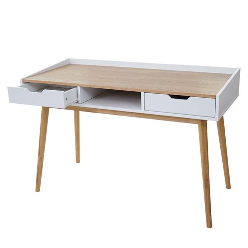 Bureau MENDLER HWC-A70, table d'ordinateur, 120x55cm MDF aspect frêne