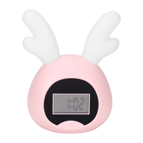 Réveil Electronique Migon Pour Enfant Luminosité Réglable Recharge Par USB (Rosé)