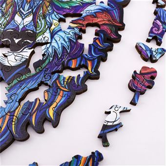 Puzzle En Bois Loup Woodvio - 183 Pièces - Art Ukrainien Adulte Enfant
