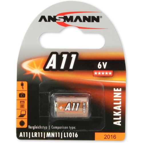 ANSMANN Pile alcaline A11, 6 Volt, blister de 1