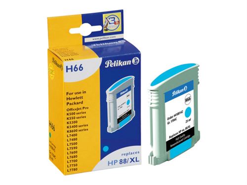 Pelikan h66 - cyan - cartouche d'encre (alternative for: HP 88XL)