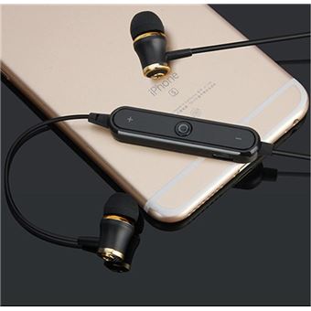 Ecouteurs Bluetooth Anneau pour MOTOROLA Moto X Play Smartphone Sans Fil Telecommande Son Main Libre INTRA-AURICULAIRE Universel (NOIR) - 1