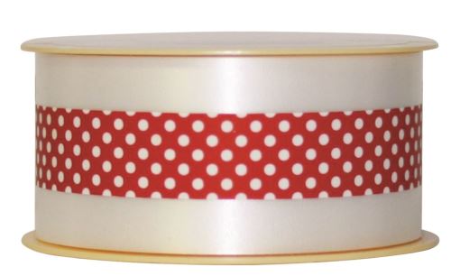 Ruban charlotte pois rouge