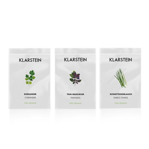 Klarstein GrowIt Seeds Asia - 3 lots de graines pour jardin hydroponique : coriandre / basilic thai / ciboule chinoise