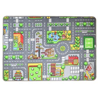 9 91 sur tapis de jeu circuit de voiture en ville 133 x 95 cm tapis d eveil achat prix fnac
