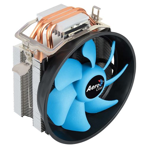 Aerocool VERKHO 3 Plus - Dissipateur de jeux vidéo (ventilateur 120 mm, HCTT, ailerons en aluminium, technologie PWM à 4 broches, 3 caloducs), couleur noir