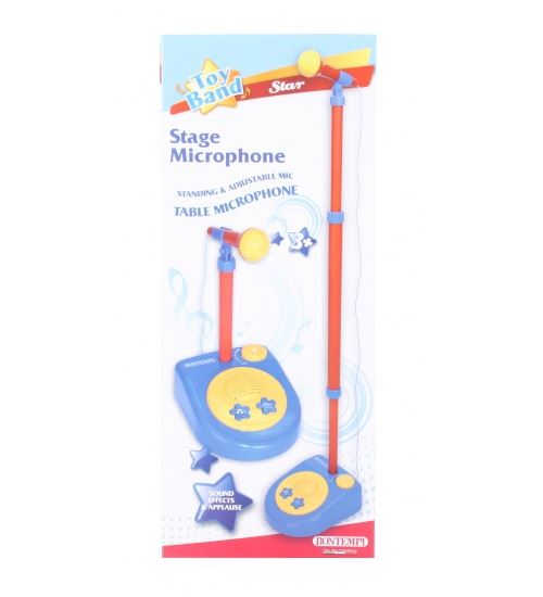 Bontempi Stage microfoon blauw/rood