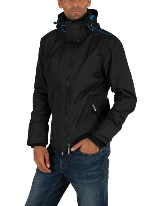 Superdry Pour des hommes Veste coupe-vent Popzip Arctic, NoirXS