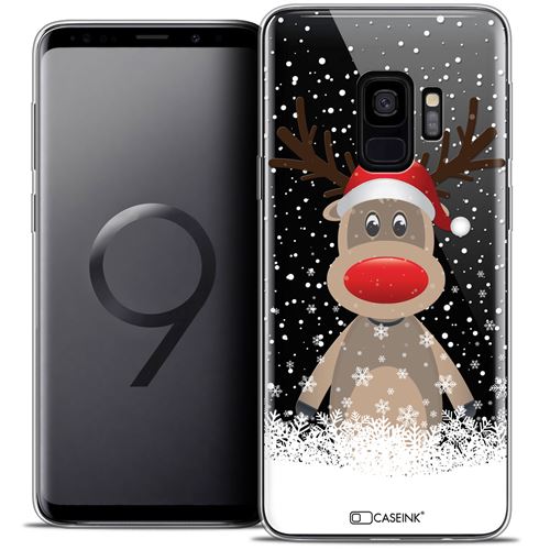 Coque Crystal Gel Samsung Galaxy S9 (5.8 ) Extra Fine Noël 2017 - Cerf au Bonnet