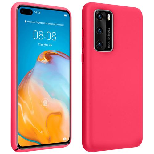 Coque Pour Huawei P40 Semi-rigide Finition Soft Touch Rose Fuschia