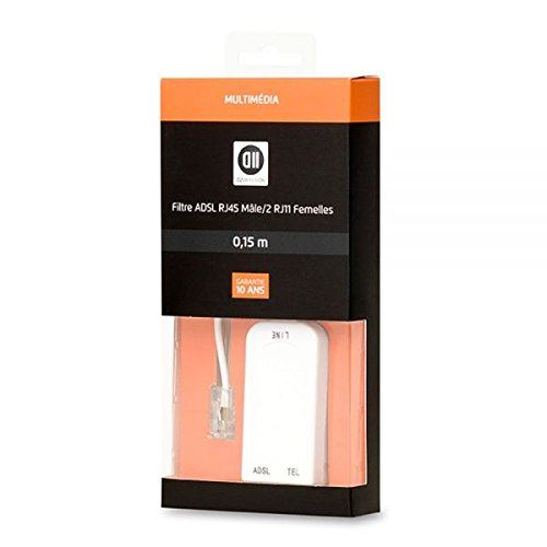 D2 Diffusion D2FTADSLRJ11RJ45 Filtre ADSL/RJ45 Blanc