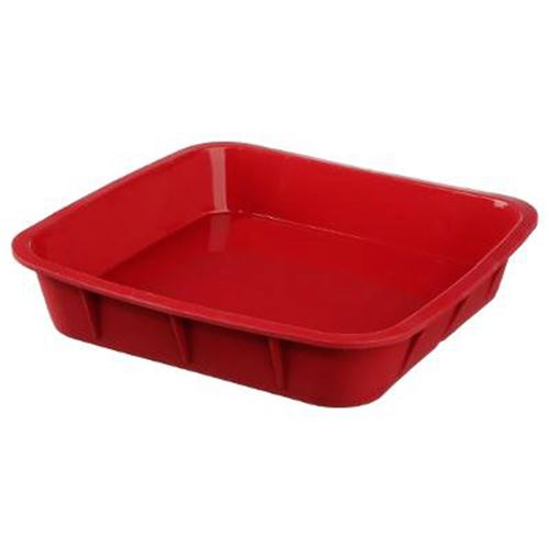 Moule Carré Silicone Silipro 24cm Rouge