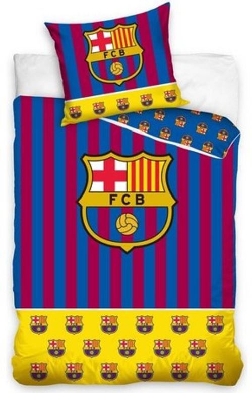 FC Barcelona housse de couette petits logos bleu/rouge 140 x 200 cm