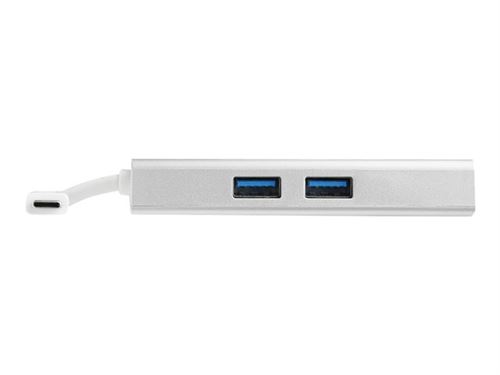 StarTech.com Adaptateur multiport USB-C pour ordinateur portable - Power Delivery - HDMI 4K - GbE - USB 3.0 - Argent et blanc