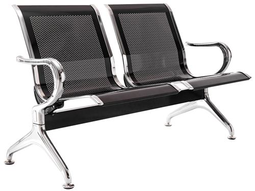 Banc de salle et zone d'attente Airport , Noir /2-Sitzer