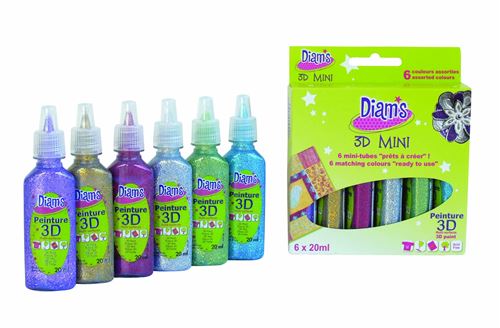 Peinture mini diam's 3d total star : couleurs pailletées - diam's