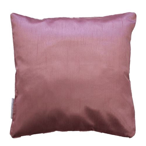 Housse de coussin +encart 40 x 40 cm shantung uni shana Rose