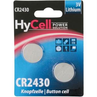 Pile bouton CR 2430 lithium HyCell 300 mAh 3 V 2 pc(s) - Piles