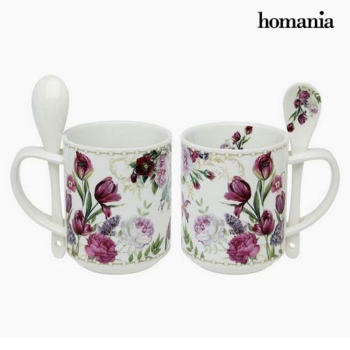 Tasses avec filtre et couvercle motif fleurs (2 pcs) - Mug boule à thé