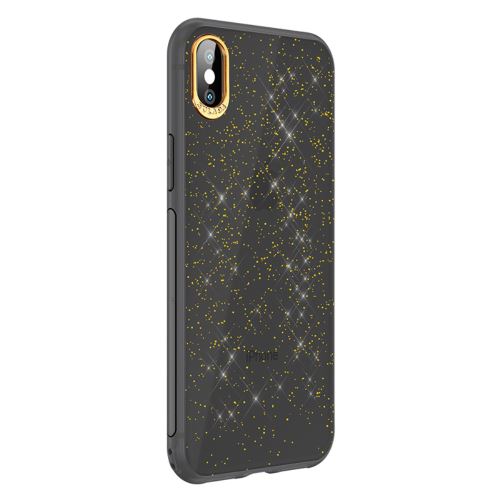 Coque en TPU caméra de placage noir pour Apple iPhone X/XS 5.8 pouces