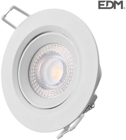 DOWNLIGHT LED encastrable 5 W 4000 K rond Cadre blanc EDM