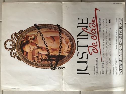 Justine de Sade AFFICHE CINEMA ORIGINALE