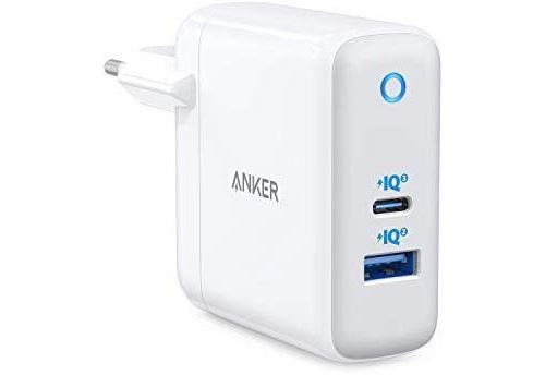 Chargeur USB-C et USB-A 60W PowerPort+ Atom III (2 ports) avec PowerIQ 3.0 et GaN pour laptops USB-C