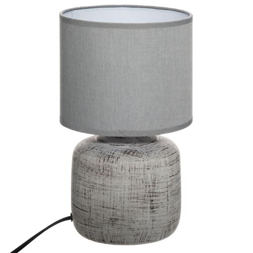 Atmosphera Cr&eacute;ateur d'int&eacute;rieur - Lampe &agrave; Poser D&eacute;co Salta 26cm Gris