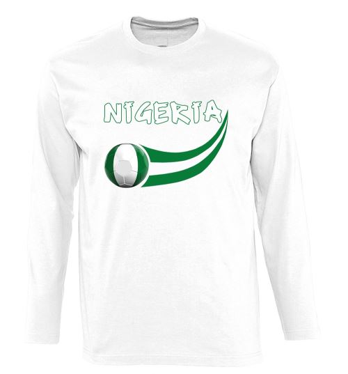 Supportershop Nigeria T-Shirt manches longues Adulte, Blanc, FR : L (Taille Fabricant : L)