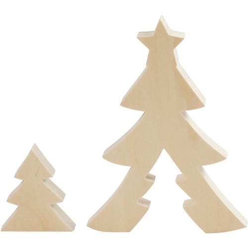 Creotime Figures 2en1 Arbre de Noël 8+20 cm x 6,5+14,5 cm x 2 cm