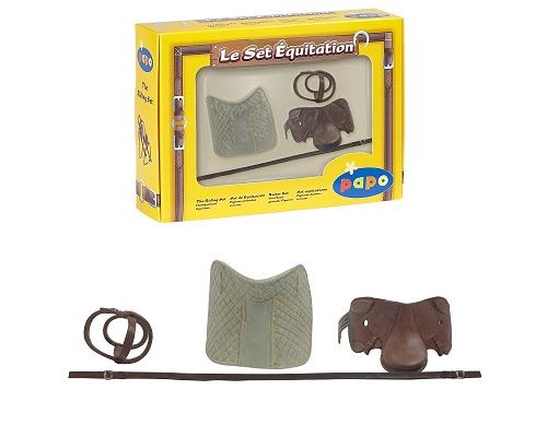 Papo Figurines A Collectionner Playset Accessoires Cavalier Tapis De Selle Etriers Rênes Enfants Filles Et Garçons A Partir De