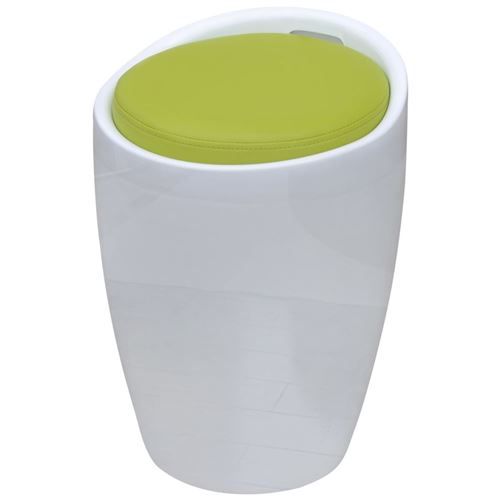 vidaXL Tabouret de bar avec siège amovible Cuir artificiel Rond Vert