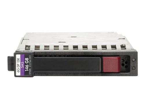 HP Hpe Dual Port Enterprise - Disque Dur - 146Go - Échangeable à Chaud - 2.5" Sff - Sas 6Gb/S - 15000 Tours/Min - Intégré En Usine