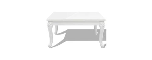 Table basse Laquée 80x80x42cm Blanc