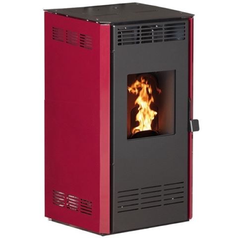 Poêle à granules MARINA 6KW - Bordeaux option télécommande