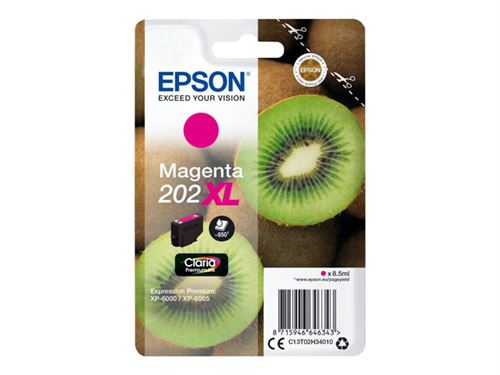 Epson 202XL - 8.5 ml - XL - magenta - original - blister - cartouche d'encre - pour Expression Premium XP-6000, XP-6005, XP-6100, XP-6105
